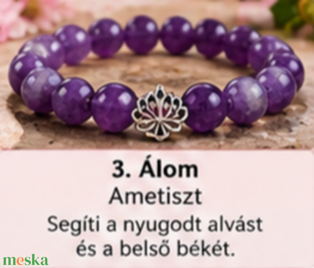 � 3. Álom � Ametiszt - ékszer - karkötő - ásványkarkötő - Meska.hu
