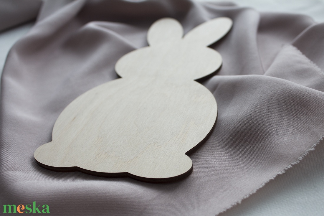 Nyúl alakú alap fából (15 centiméteres) - kellékek & szerszámok - hobby fa alapanyag - rétegelt lemez, fa alap - Meska.hu