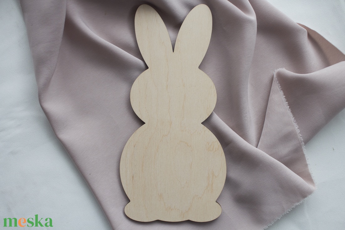 Nyúl alakú alap fából (20 centiméteres) - kellékek & szerszámok - hobby fa alapanyag - rétegelt lemez, fa alap - Meska.hu