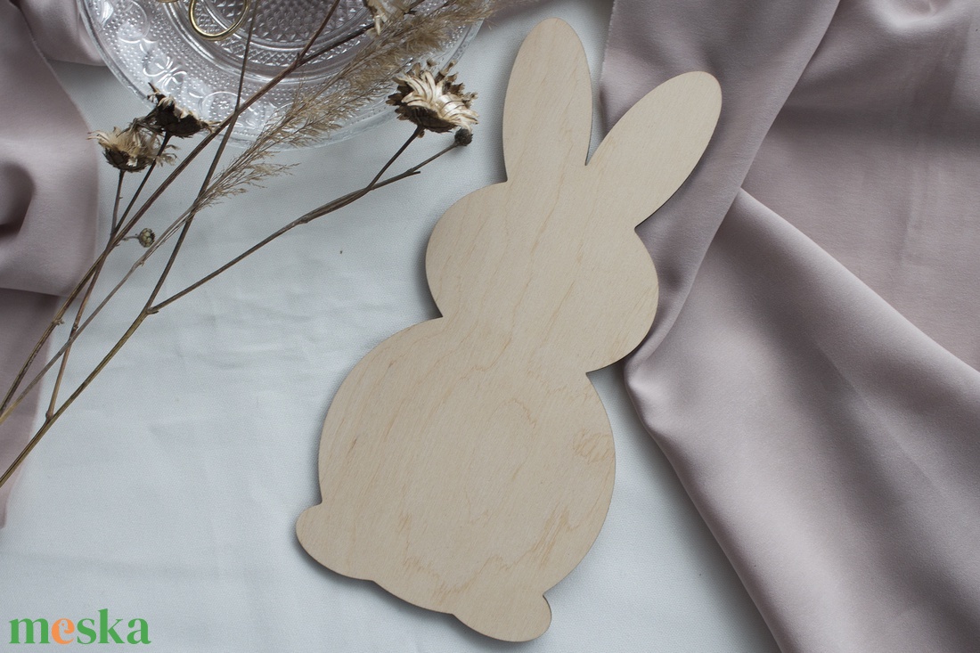 Nyúl alakú alap fából (20 centiméteres) - kellékek & szerszámok - hobby fa alapanyag - rétegelt lemez, fa alap - Meska.hu