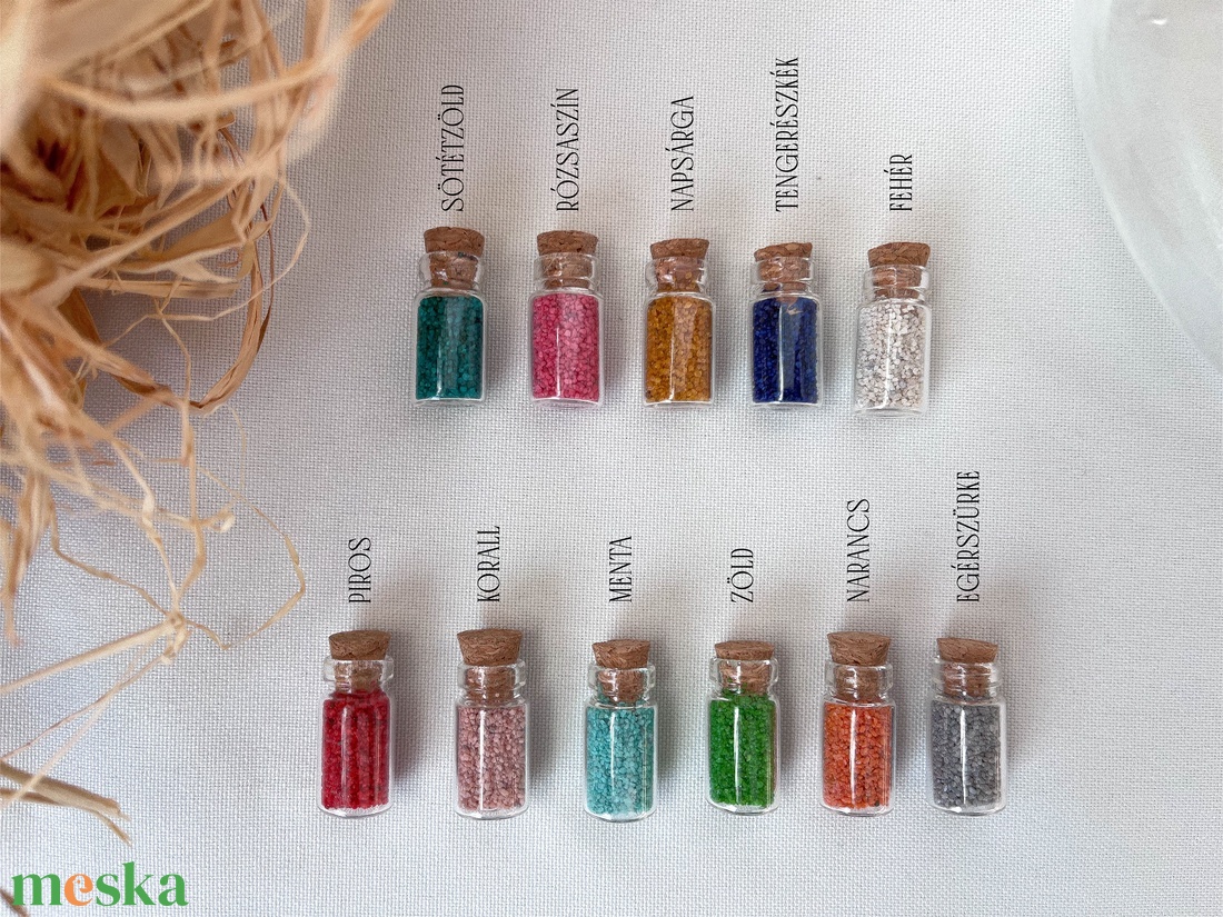 Homokceremónia szett masnival, Esküvői ceremónia szett, Homok ceremónia, Homoköntő ceremónia tölcsérrel - esküvő - emlék & ajándék - nászajándék - ceremónia szett - Meska.hu