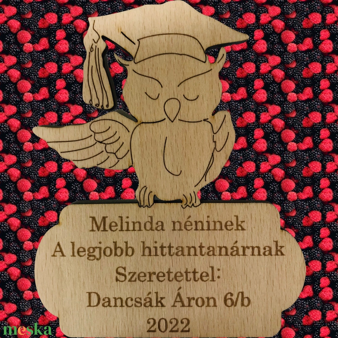 Ballagási baglyos ajándék mágnes - otthon & életmód - konyhafelszerelés, tálalás - konyhai dekoráció - hűtőmágnes - Meska.hu