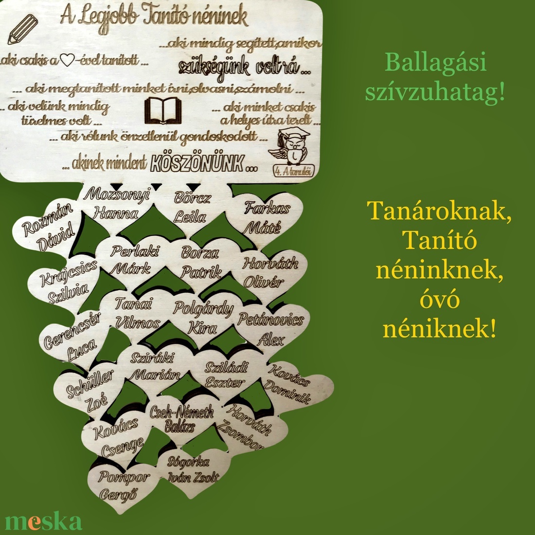 Szívzuhatag ballagásra - otthon & lakás - dekoráció - kép & falikép - táblakép - Meska.hu