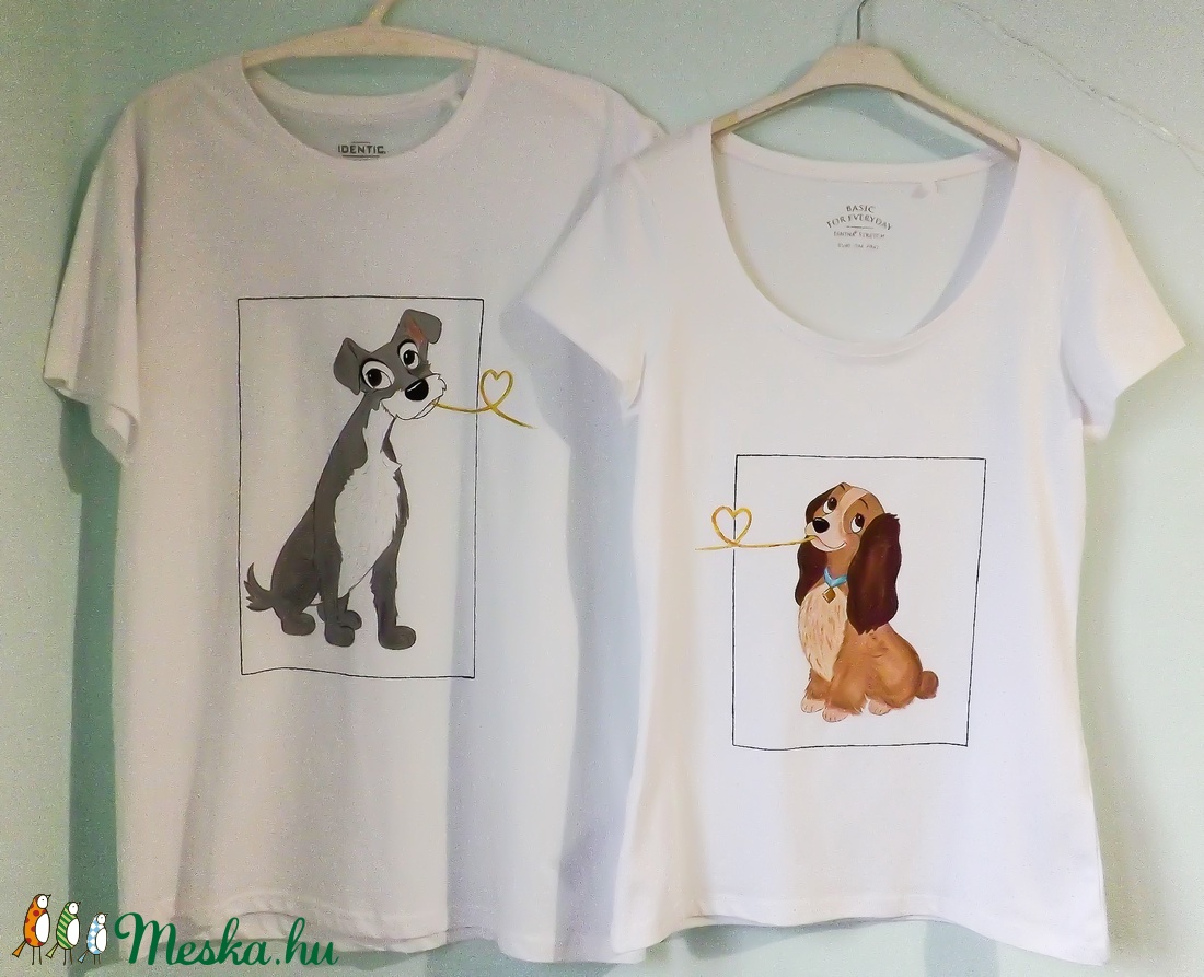 Páros póló kutyabarátoknak - ruha & divat - férfi ruha - póló - Meska.hu