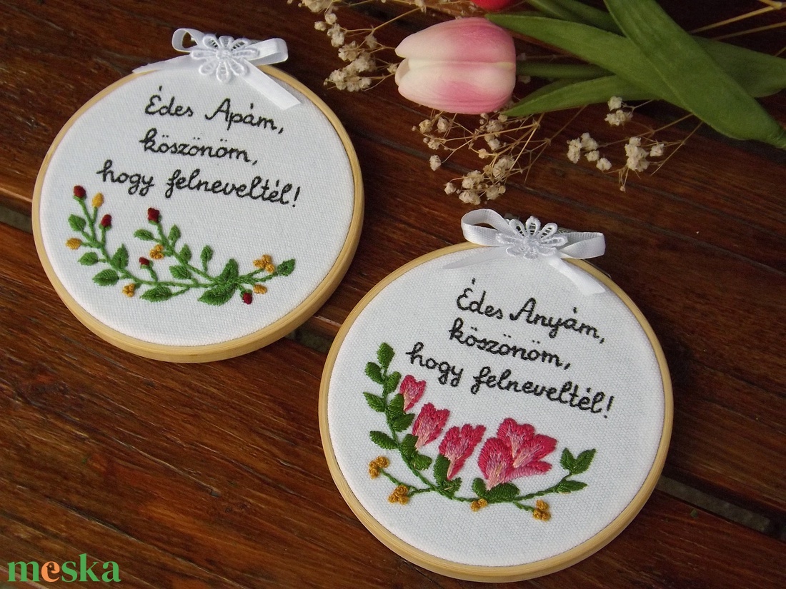 Esküvői hímzett köszönőajándék  - esküvő - emlék & ajándék - köszönőajándék - Meska.hu