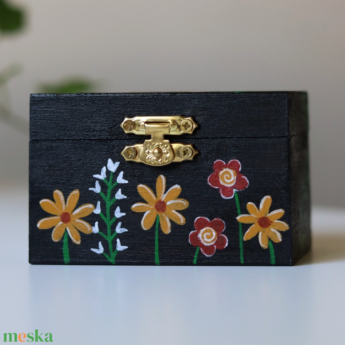 Pillangós festett doboz - ékszer - ékszertartó - ékszerdoboz - Meska.hu