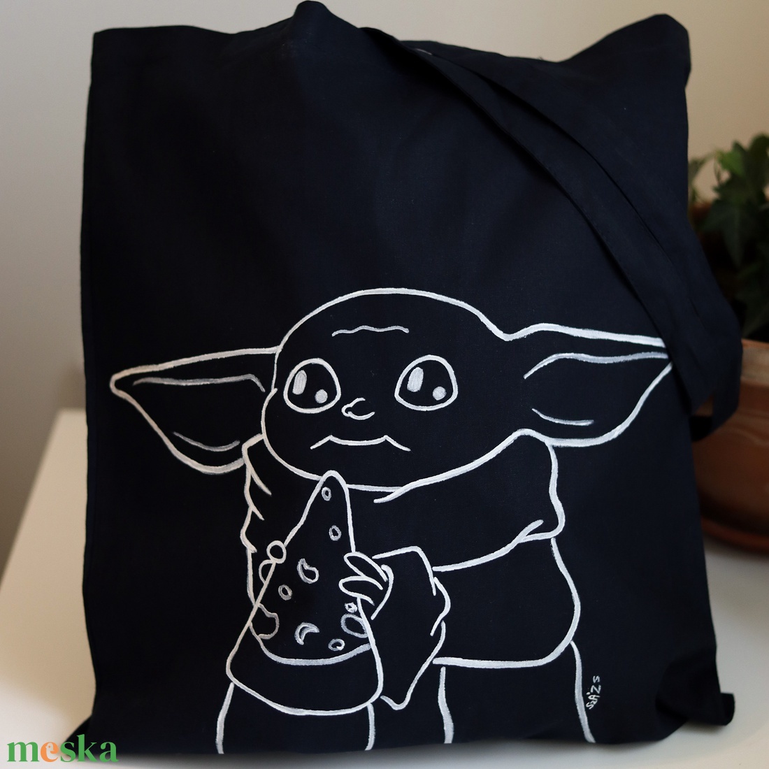 Baby Yoda - festett vászontáska - táska & tok - bevásárlás & shopper táska - shopper, textiltáska, szatyor - Meska.hu Baby Yoda - festett vászontáska - táska & tok - bevásárlás & shopper táska - shopper, textiltáska, szatyor - Meska.hu