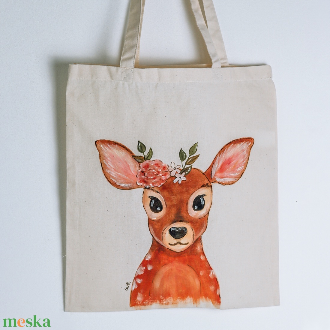 Erdei állatos festett vászontáska - Őz - táska & tok - bevásárlás & shopper táska - shopper, textiltáska, szatyor - Meska.hu Erdei állatos festett vászontáska - Őz - táska & tok - bevásárlás & shopper táska - shopper, textiltáska, szatyor - Meska.hu