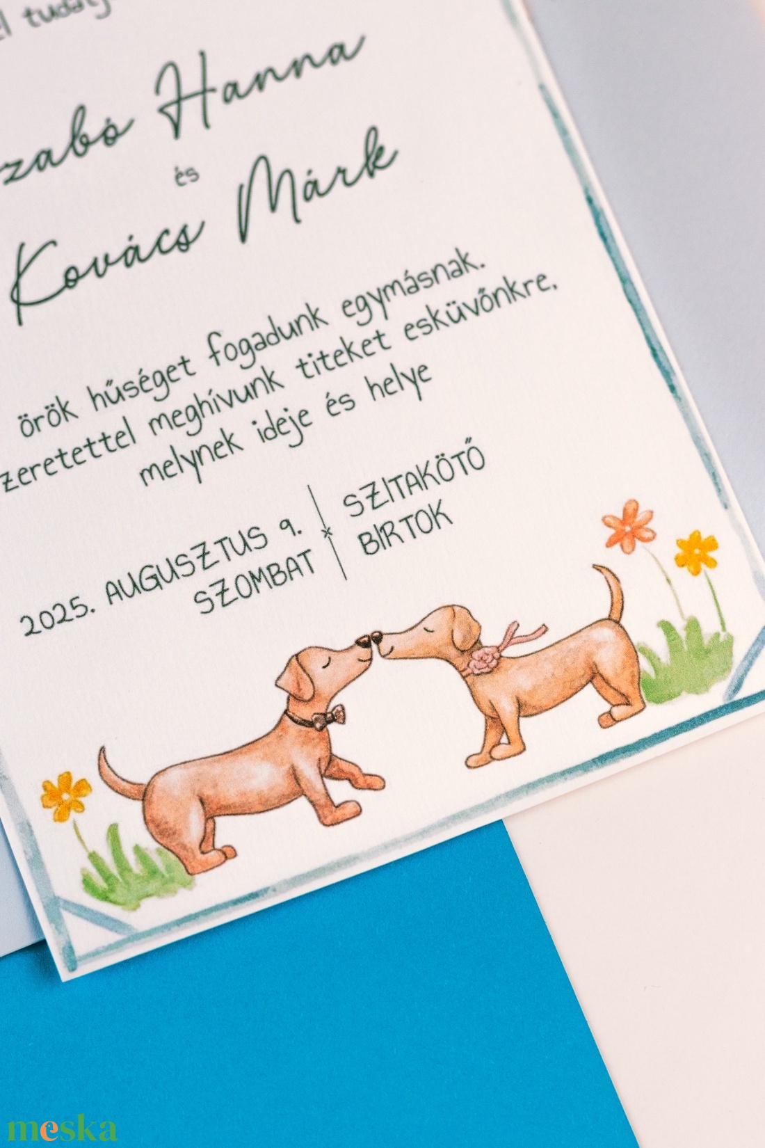 Esküvői meghívó - Kutyabarátoknak - esküvő - meghívó & kártya - meghívó - Meska.hu