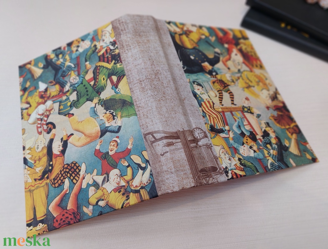 Clowns exkluzív napló, intenzív színes belső lapokkal  - otthon & lakás - papír írószer - jegyzetfüzet & napló - Meska.hu