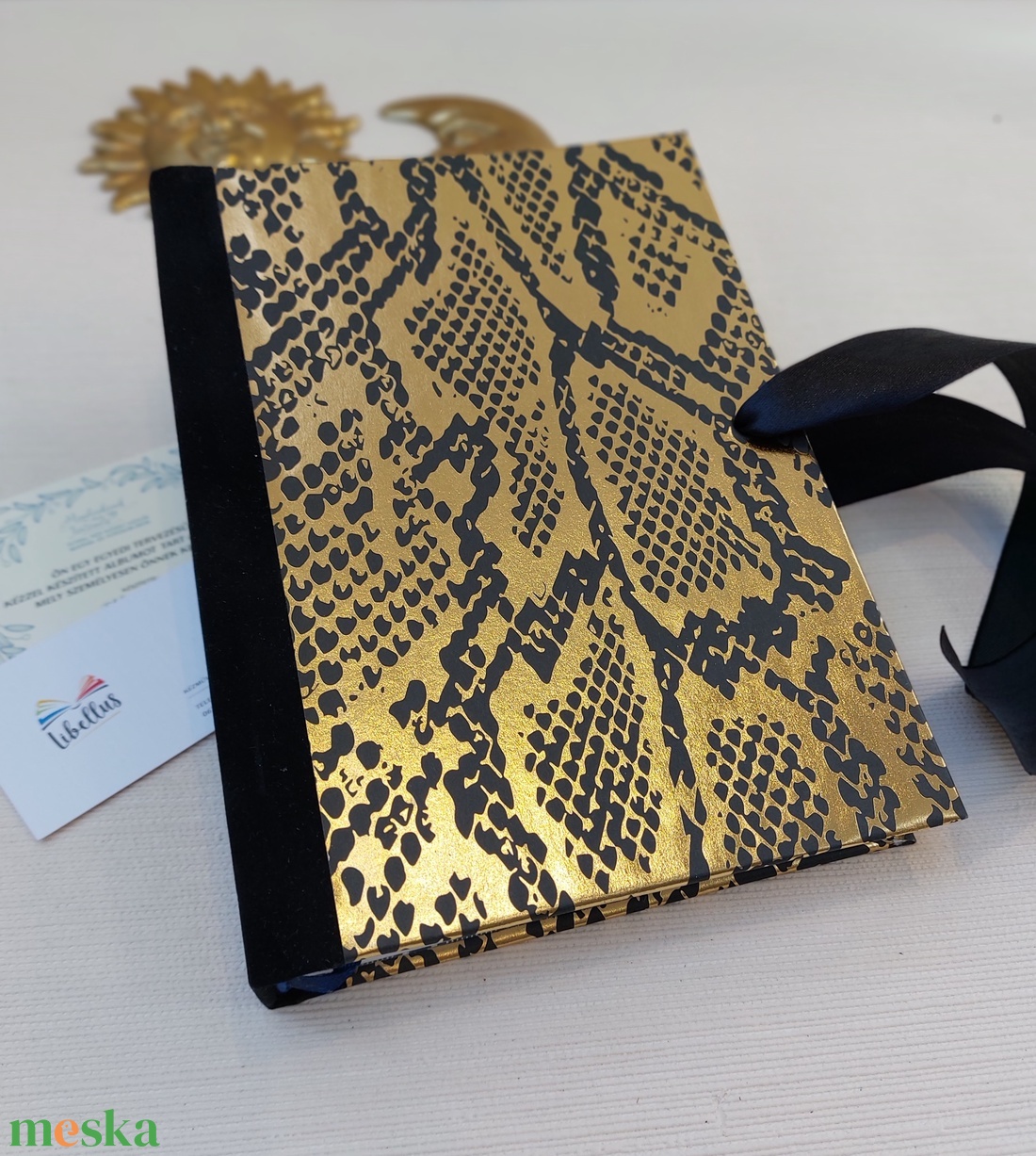 Snakeskin Black and Gold diary - otthon & életmód - papír, írószer - jegyzetfüzet & napló - Meska.hu Snakeskin Black and Gold diary - otthon & életmód - papír, írószer - jegyzetfüzet & napló - Meska.hu