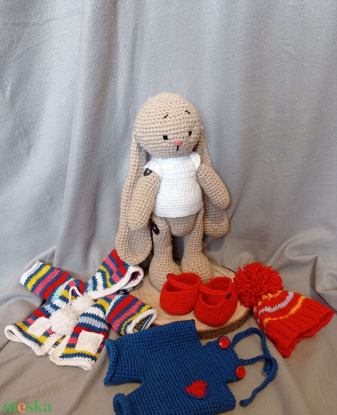 Öltöztethető amigurumi nyuszi - játék & sport - plüssállat & játékfigura - nyuszi - Meska.hu