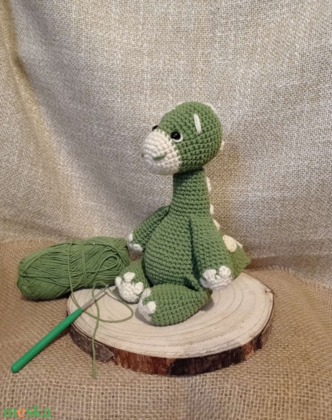 Dini a kis horgolt dínó - játék & sport - plüssállat & játékfigura - plüss dínók - Meska.hu