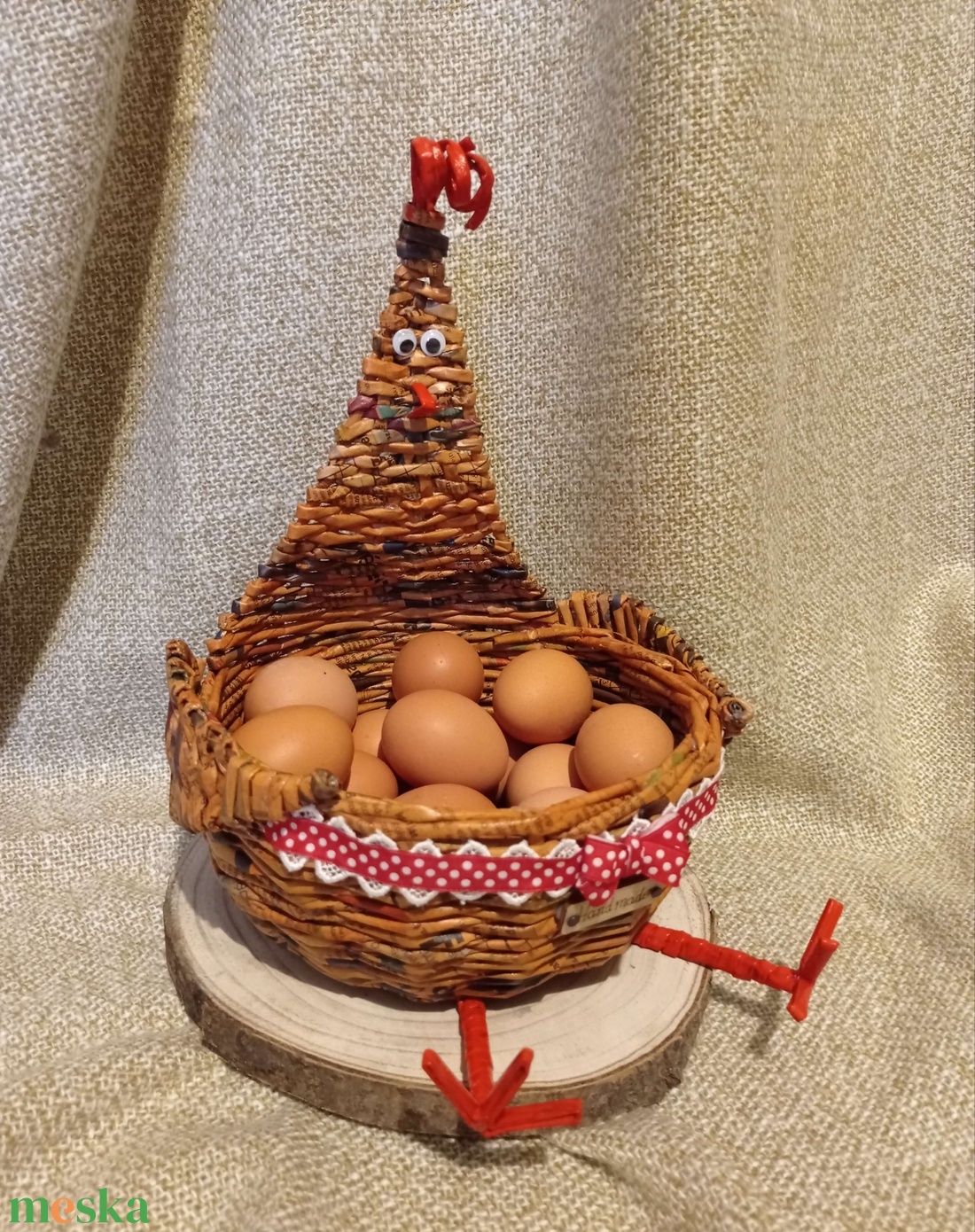 Kotkoda húsvéti tároló és kínálókosár - otthon & életmód - tárolás & rendszerezés - tárolókosár - Meska.hu