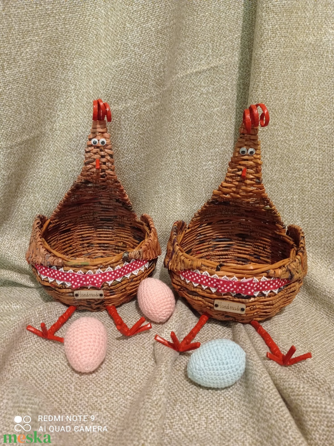 Kotkoda húsvéti tároló és kínálókosár - otthon & életmód - tárolás & rendszerezés - tárolókosár - Meska.hu