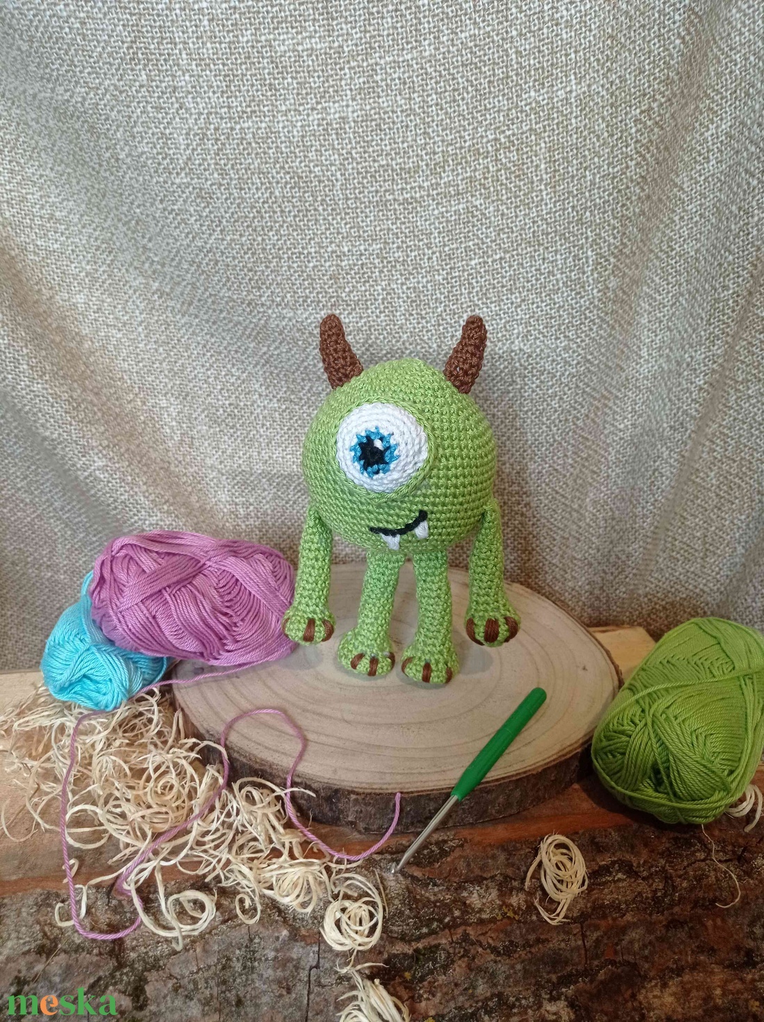 Szörny Rt. horgolt figura-Mike Wazowski - játék & sport - plüssállat & játékfigura - szörnyike - Meska.hu Szörny Rt. horgolt figura-Mike Wazowski - játék & sport - plüssállat & játékfigura - szörnyike - Meska.hu