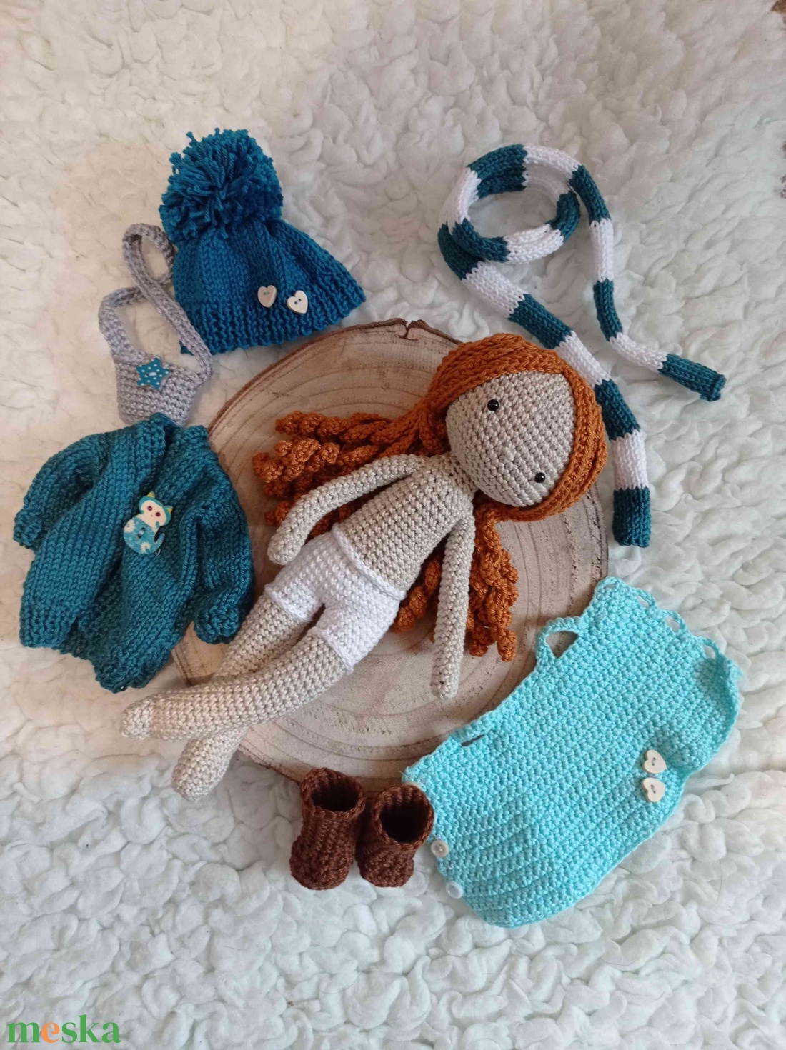 Kézzel horgolt, öltöztethető egyedi amigurumi baba - játék & sport - baba & babaház - öltöztethető baba - Meska.hu