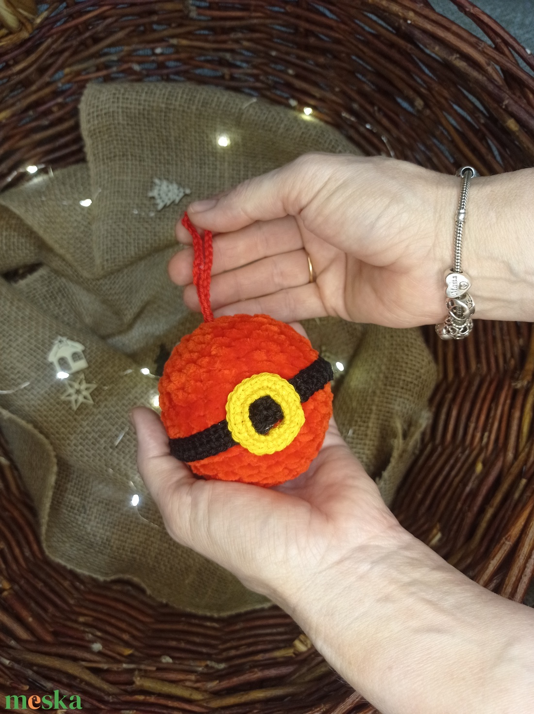 Karácsonyi Kosárka  ahol a díszek életre kelnek! - karácsony - karácsonyi lakásdekoráció - karácsonyfadíszek - Meska.hu