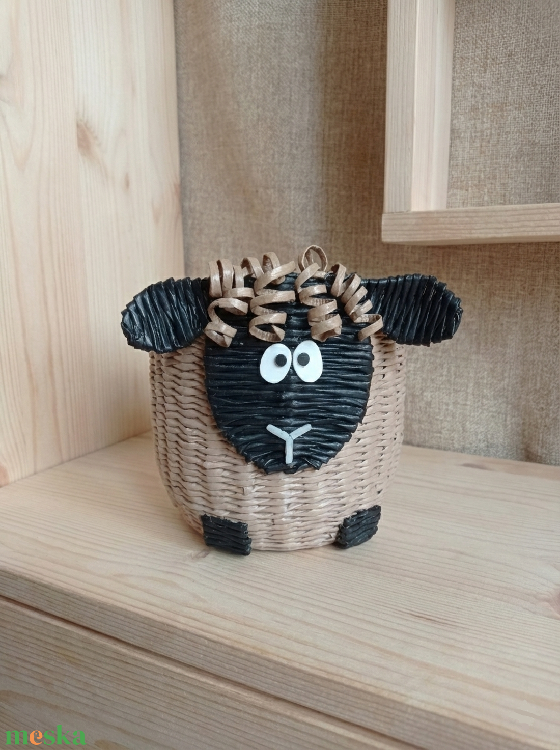 Papírfonott Bárányos Tárolókosár - otthon & életmód - tárolás & rendszerezés - tárolókosár - Meska.hu
