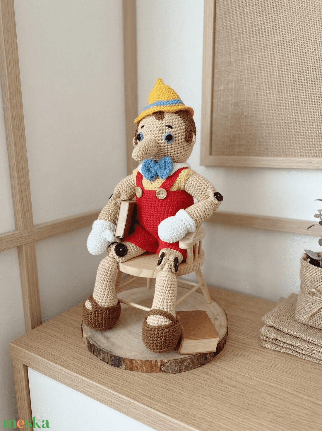 Horgolt Pinokkió - játék & sport - plüssállat & játékfigura - ember - Meska.hu