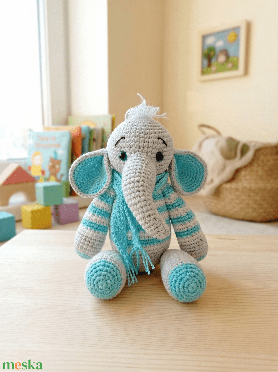 Eperke a horgolt elefánt - játék & sport - plüssállat & játékfigura - elefánt - Meska.hu