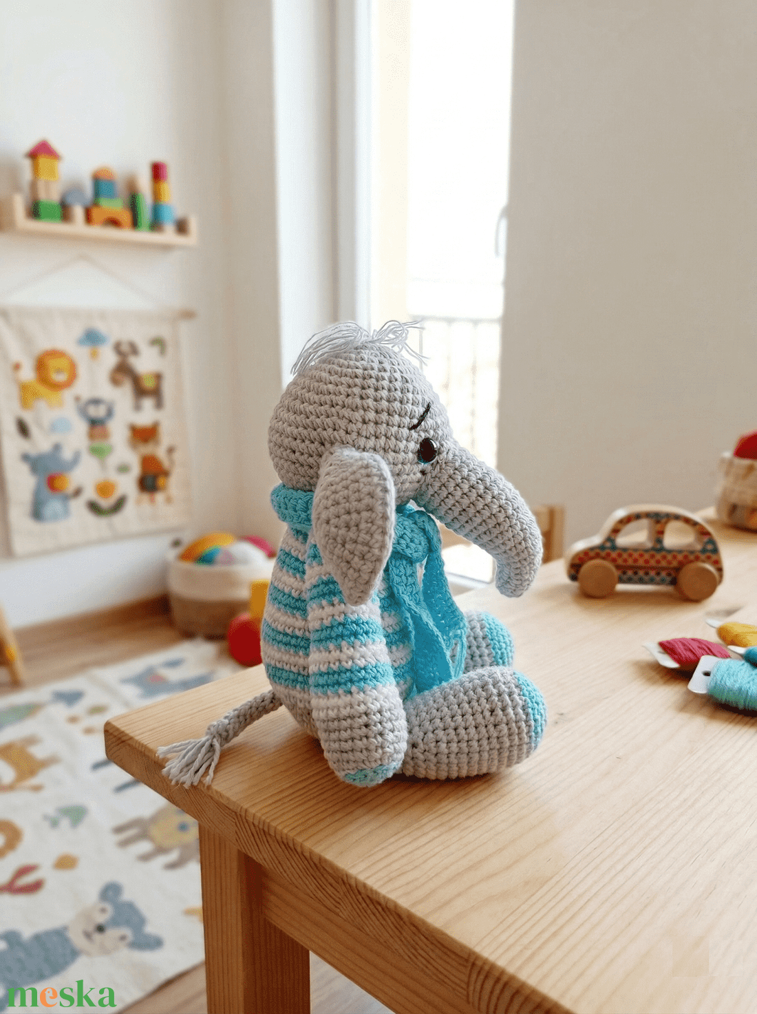 Eperke a horgolt elefánt - játék & sport - plüssállat & játékfigura - elefánt - Meska.hu