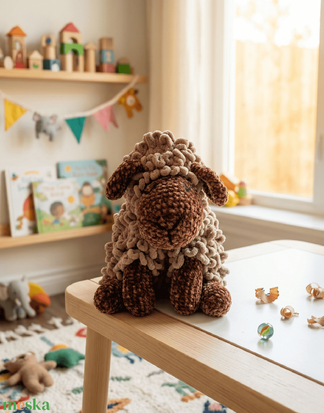 Horgolt göndör bárányok zsenília és puffy fonalból - játék & sport - plüssállat & játékfigura - plüss bárány - Meska.hu