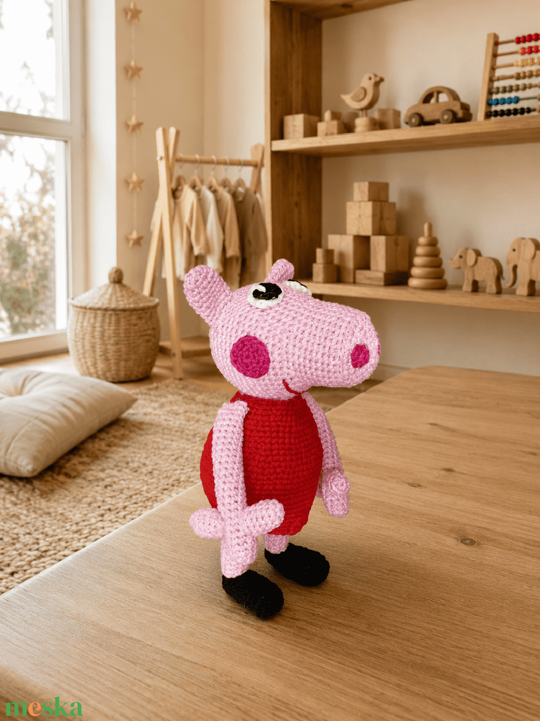 Kézzel horgolt Peppa malac amigurumi játék � Prémium, bababarát pihe-puha mesehős - játék & sport - plüssállat & játékfigura - malac - Meska.hu