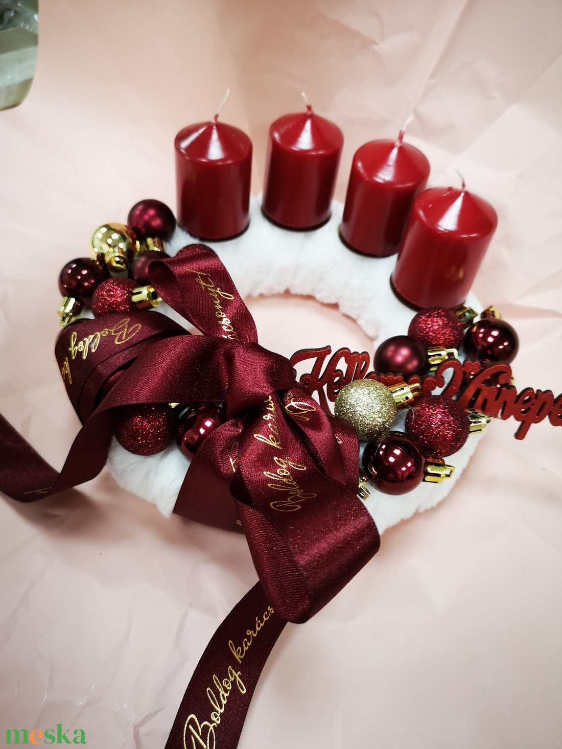 Karácsonyi dekoráció! adventi koszorú - karácsony - adventi díszek - adventi koszorú - Meska.hu