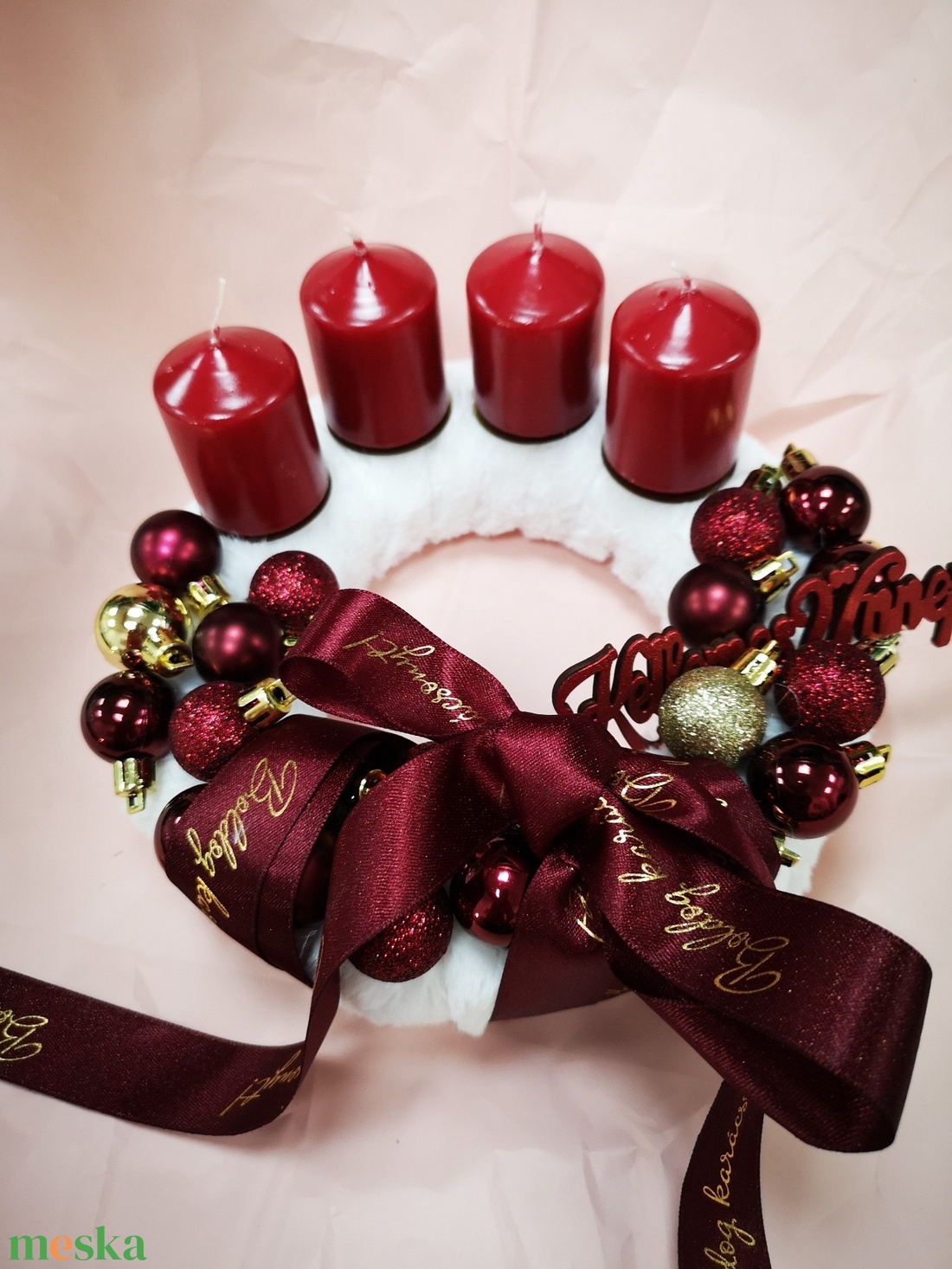 Karácsonyi dekoráció! adventi koszorú - karácsony - adventi díszek - adventi koszorú - Meska.hu