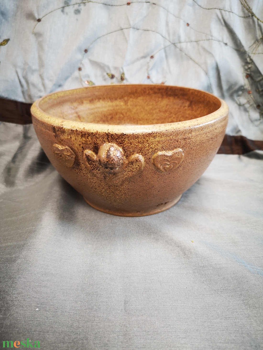 Kerámia kaspó angyalos  - otthon & életmód - dekoráció - virágdísz és tartó - cserép & kaspó - Meska.hu