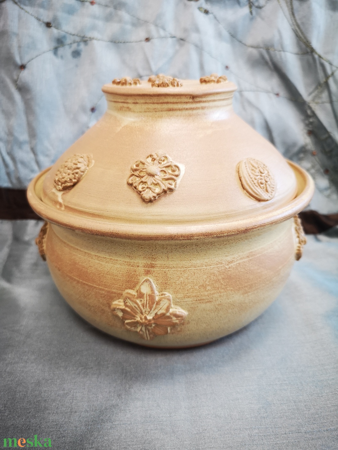 Kerámia fedeles tál  - otthon & életmód - dekoráció - asztal és polc dekoráció - dekorációs tál, tartó - Meska.hu