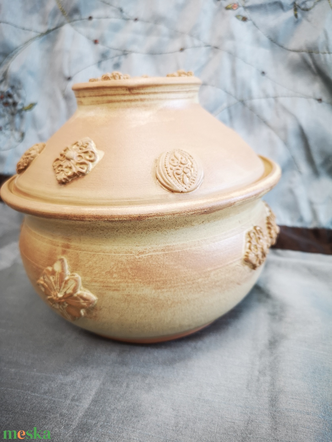 Kerámia fedeles tál  - otthon & életmód - dekoráció - asztal és polc dekoráció - dekorációs tál, tartó - Meska.hu