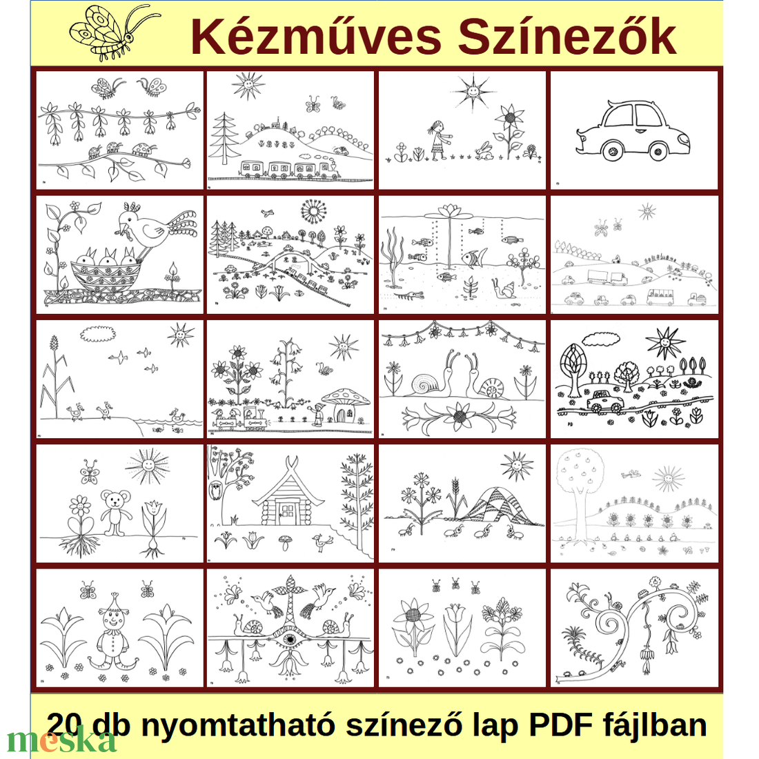 Nyomtatható színezők - Nagy csomag - otthon & életmód - papír, írószer - színező - Meska.hu Nyomtatható színezők - Nagy csomag - otthon & életmód - papír, írószer - színező - Meska.hu