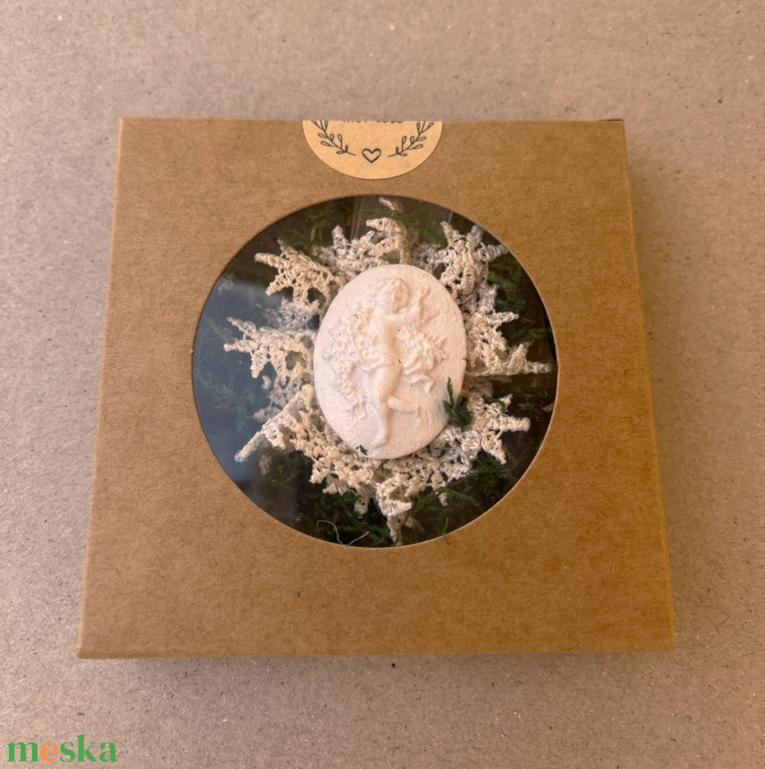 Karácsonyi angyalka dobozban - karácsony - karácsonyi lakásdekoráció - karácsonyfadíszek - Meska.hu