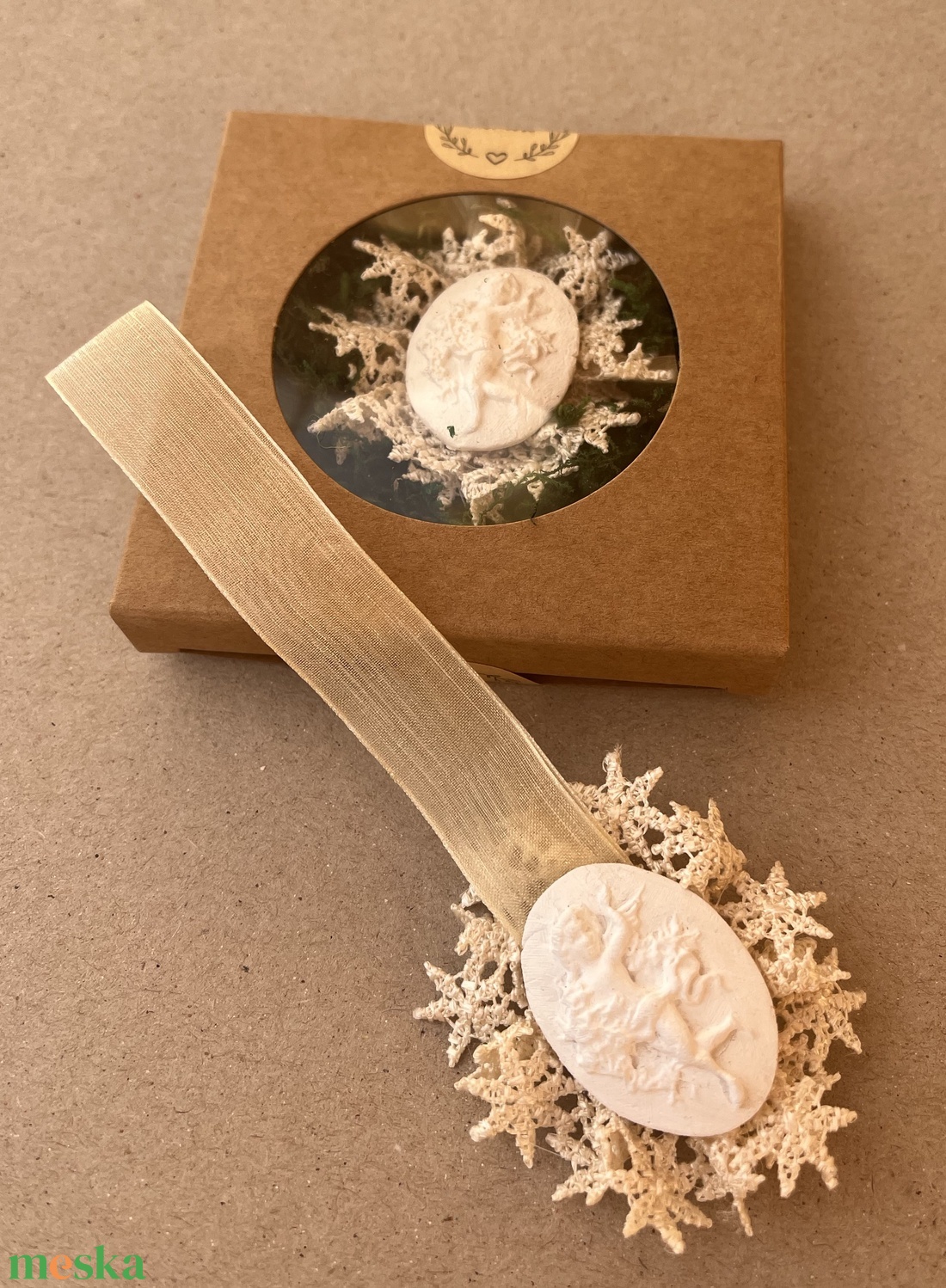 Karácsonyi angyalka dobozban - karácsony - karácsonyi lakásdekoráció - karácsonyfadíszek - Meska.hu