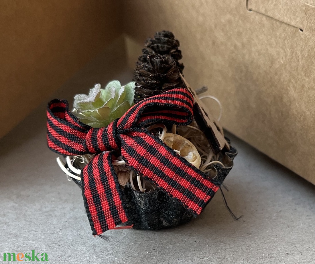  Karácsonyi kosárkák díszdobozban - karácsony - karácsonyi lakásdekoráció - ünnepi asztaldekoráció - Meska.hu