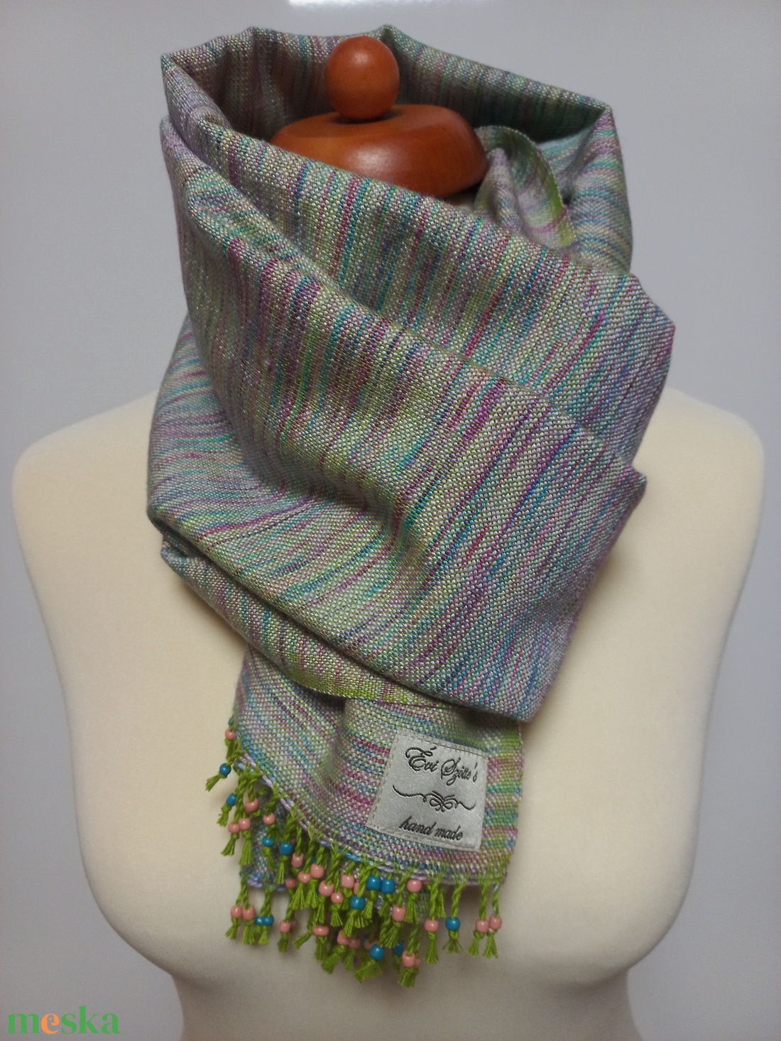 50 %merino 50%selyem kendő 54x150cm - ruha & divat - sál, sapka, kendő - sál - Meska.hu