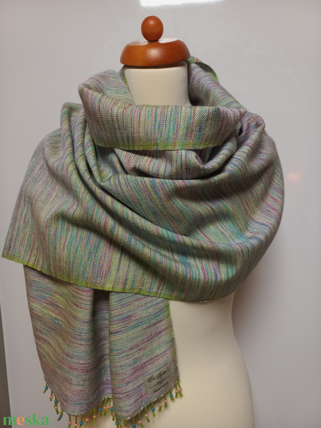 50 %merino 50%selyem kendő 54x150cm - ruha & divat - sál, sapka, kendő - sál - Meska.hu