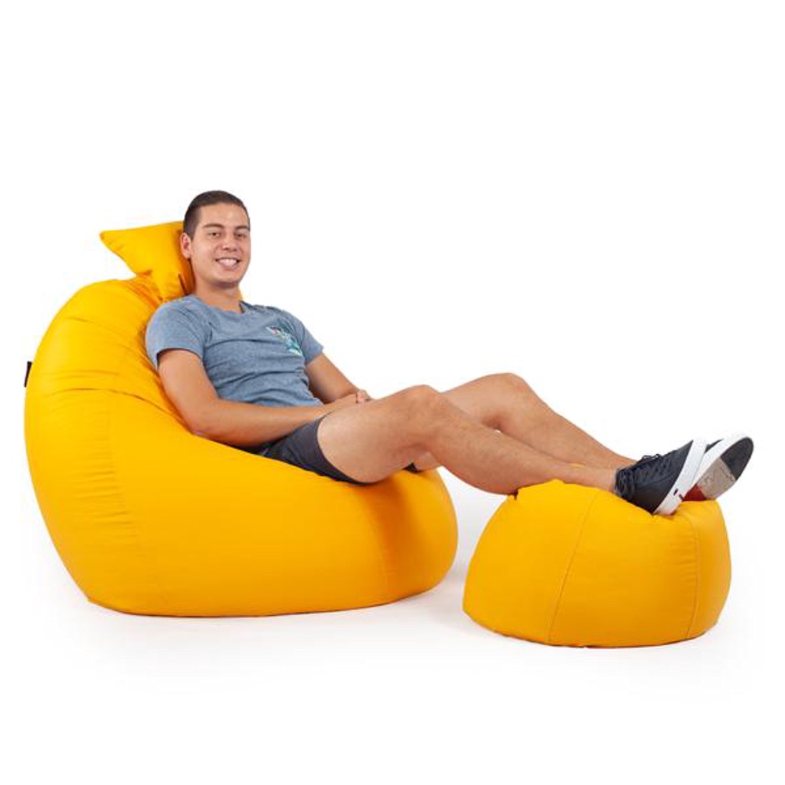 Sárga ALL IN Kültéri XXL Babzsákfotel Garnitúra - otthon & életmód - bútor - babzsák - babzsákfotel  - Meska.hu