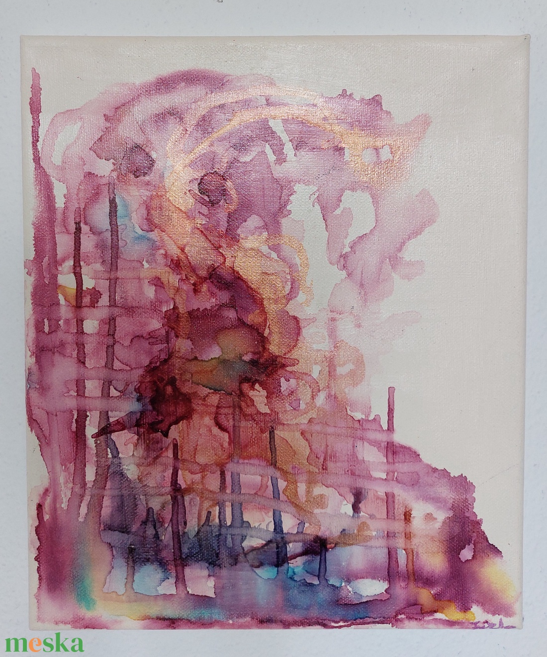 Absztrakt festmény  - művészet - festmény - festmény vegyes technika - Meska.hu