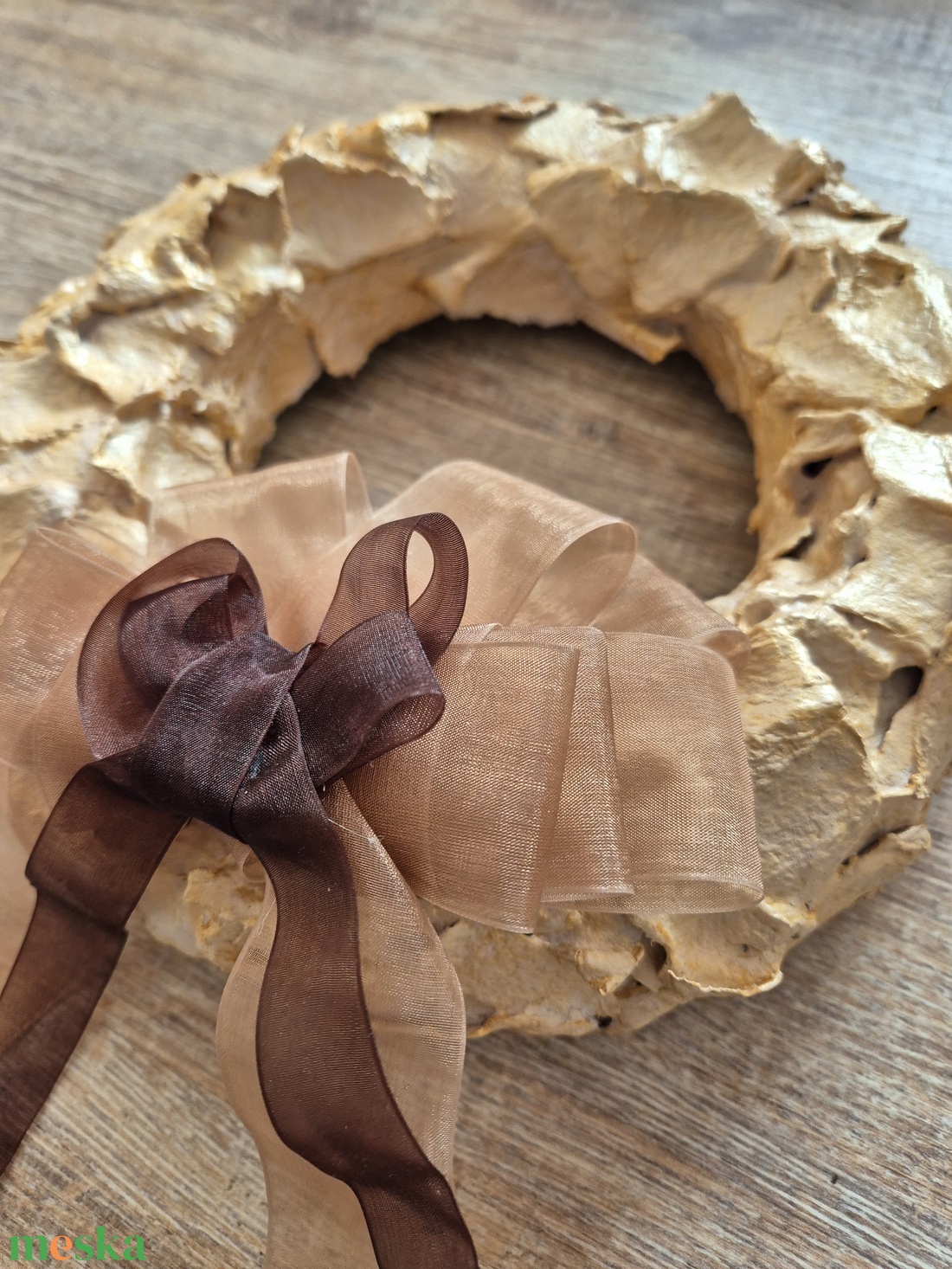 Ünnepi ajtó kopogtató masnival - karácsony - adventi díszek - adventi ajtódísz - Meska.hu