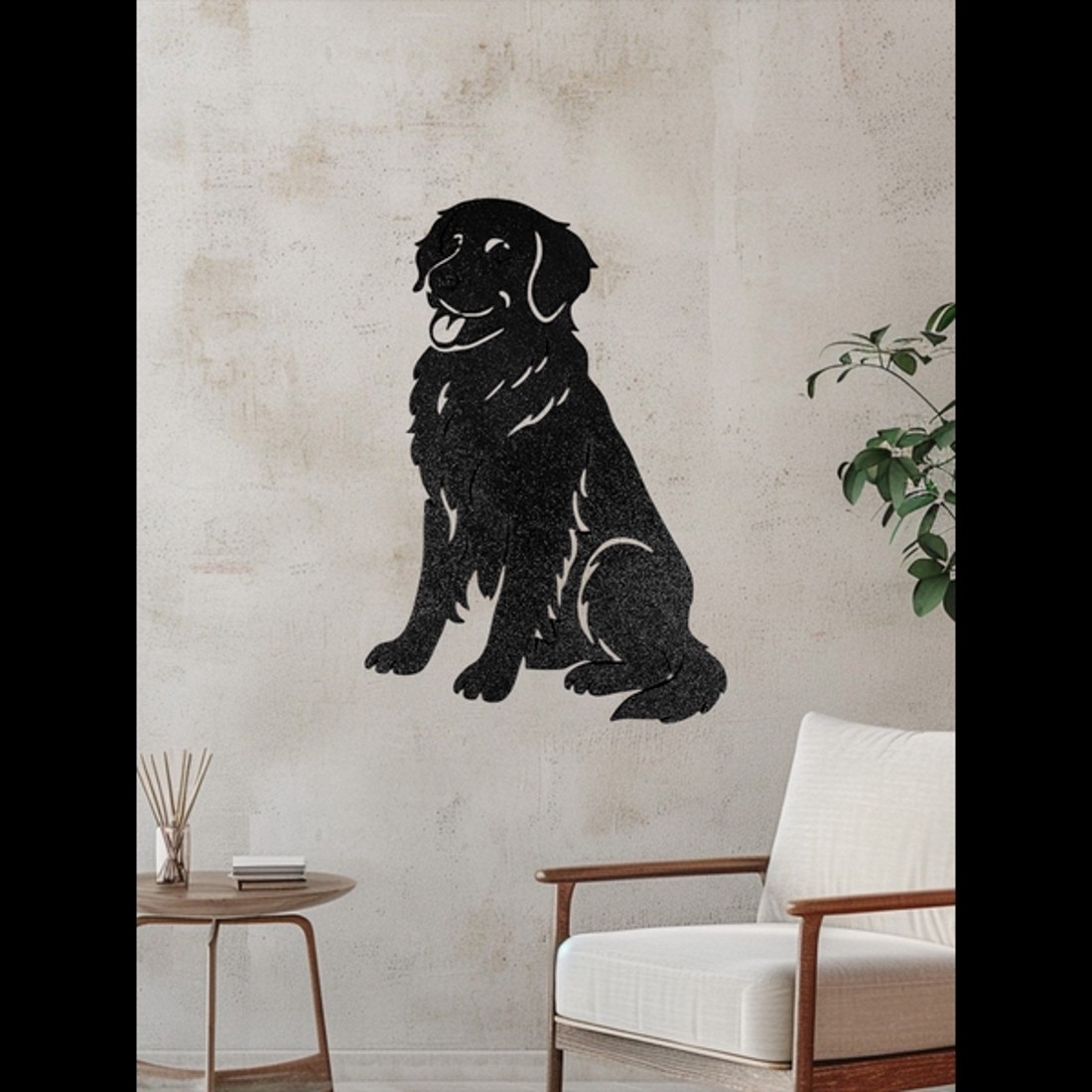 3D Nyomtatott Fali Dekoráció - Golden Retriver -  - Meska.hu