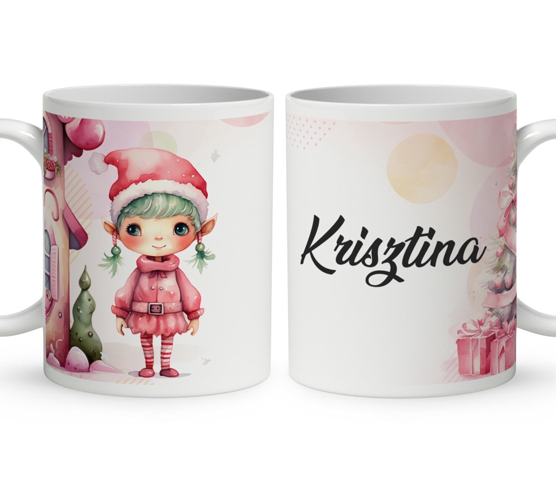 Kérd a neveddel - Tündéri zöld hajú krampusz mintás bögre - otthon & életmód - konyhafelszerelés, tálalás - tálalás - bögre & csésze - Meska.hu