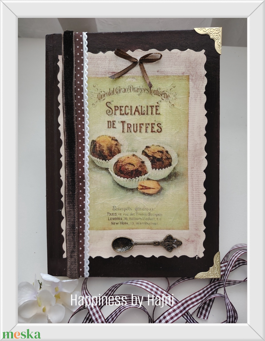 Receptes könyv muffin mintával - otthon & életmód - konyhafelszerelés, tálalás - konyhai textil - szalvéta - Meska.hu