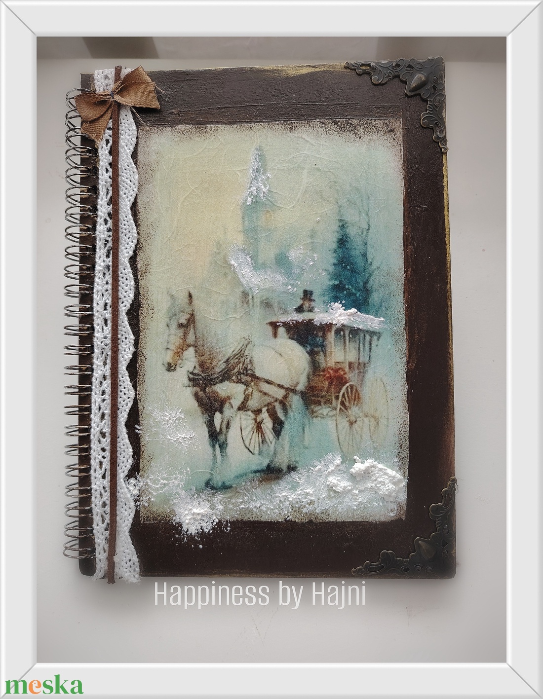 Napló téli tájképpel - otthon & életmód - papír, írószer - jegyzetfüzet & napló - Meska.hu