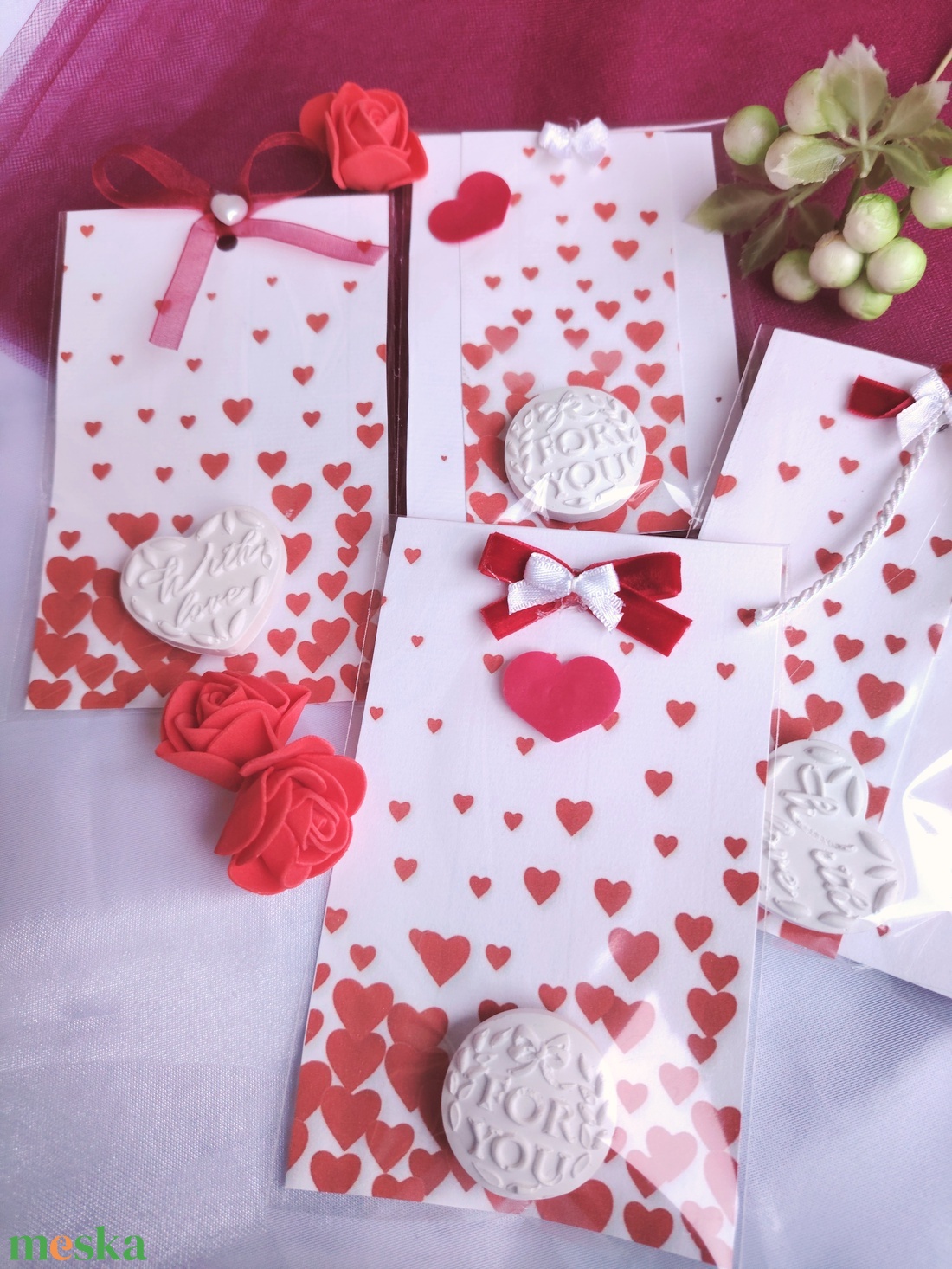 Hűtőmágnes Valentin napra - otthon & életmód - dekoráció - halloween - halloweeni meghívó, képeslap, ajándékkísérő - Meska.hu