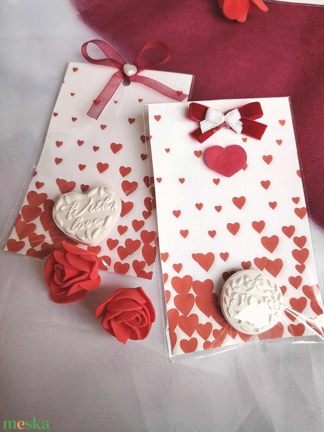 Hűtőmágnes Valentin napra - otthon & életmód - dekoráció - halloween - halloweeni meghívó, képeslap, ajándékkísérő - Meska.hu