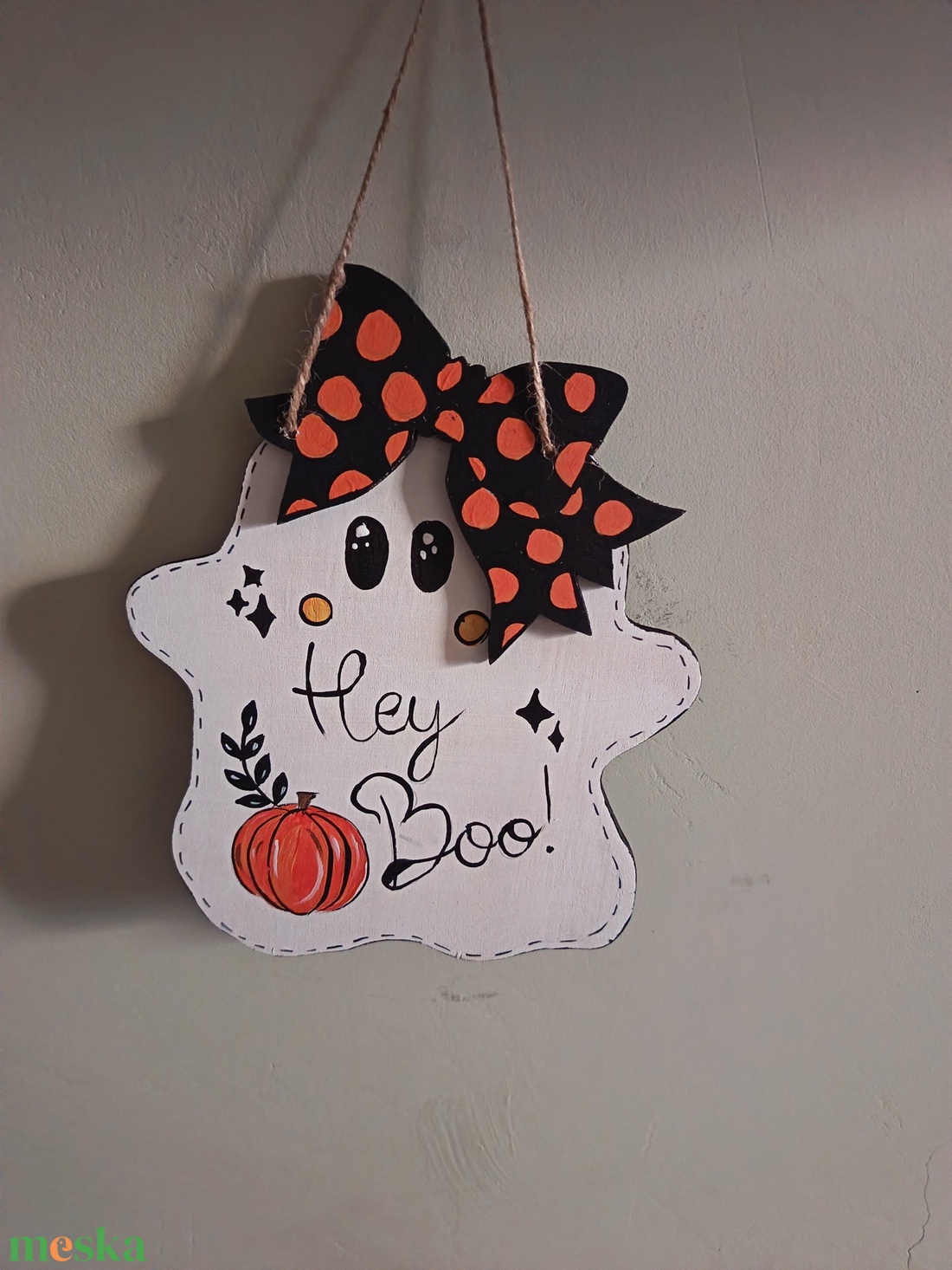 Szellem Halloween ajtódísz  - otthon & életmód - dekoráció - halloween - halloweeni ajtódíszek és ablakdíszek - Meska.hu