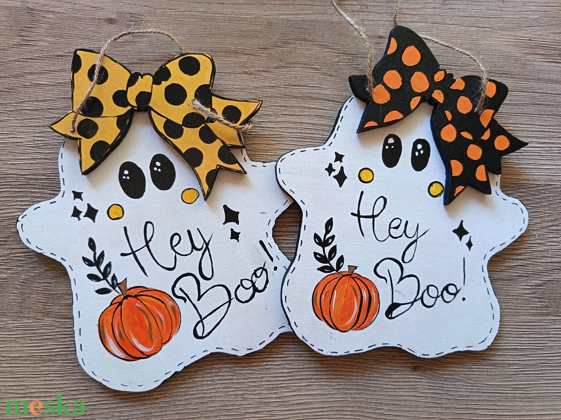 Szellem Halloween ajtódísz  - otthon & életmód - dekoráció - halloween - halloweeni ajtódíszek és ablakdíszek - Meska.hu